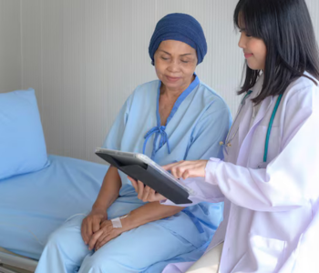 Doctor with patient